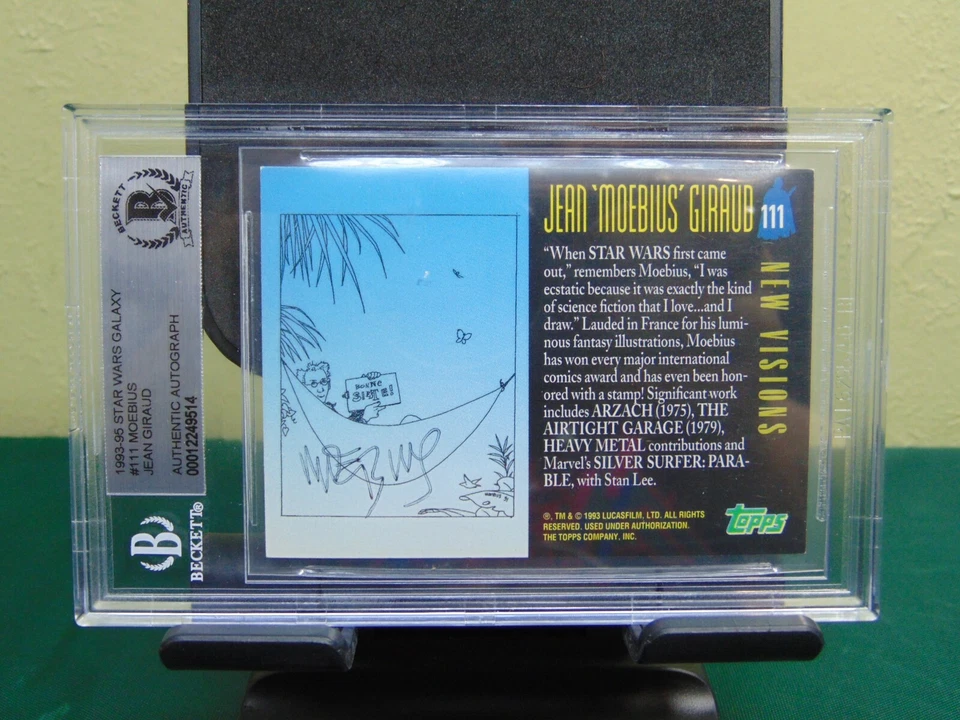 1993-95 Star Wars Galaxy Card #111 C-3PO Jean Giraud Moebius SIGNED BAS Beckett - Image 2 of 2