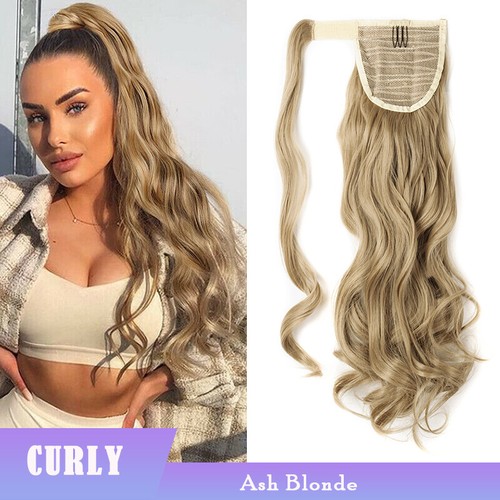 Thick Wavy Clip-in Ponytail Hair Extensions Real Soft Natural As Human Pony Tail - Picture 50 of 142
