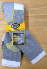 Dickies Made with KEVLAR Crew Sock Men's Socks I211011, 2 Pair Grey 6-12