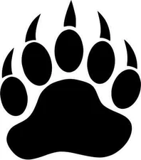 Bear Paw Print Vinyl Decal Sticker Car Truck Wall U Pick SIZE + COLOR