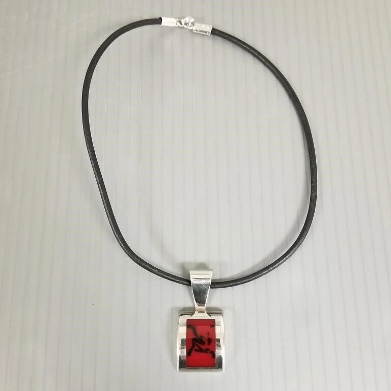 Juegos de pendientes y colgantes de plata esterlina Silpada rojos y negros retirados Foto 3 de 4