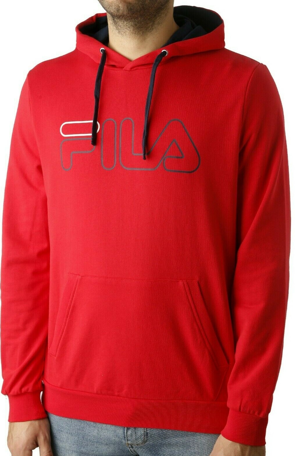 Felpa con cappuccio uomo Fila originale Sweathoody William nuova con etichetta taglia XL