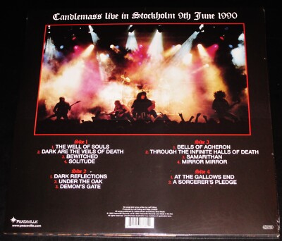 Candlemass: Live In Sweden, 1990 2 LP Black Vinyl Record Set 2010