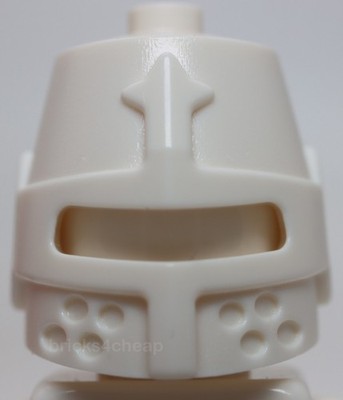 Lego White Minifigure Headgear Helmet Castle Closed with Eye Slit