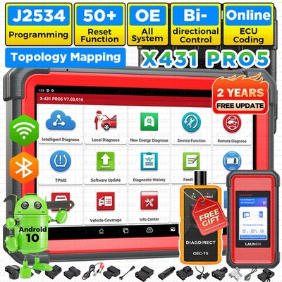 2025 LAUNCH X431 PRO 5 PAD V+ Car Diagnostic Scanner Tool Programming Key Coding