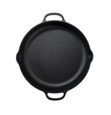 Pre-Seasoned 14 in. Cast Iron Skillet, Black