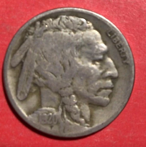 1920 US Buffalo Nickel! "Philadelphia" Mint! FINE! Old US Coin!