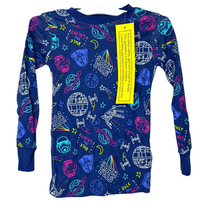 NEW Star Wars x Spotted Zebra Toddler Pajamas 2-Piece 3T Blue Galaxy Print