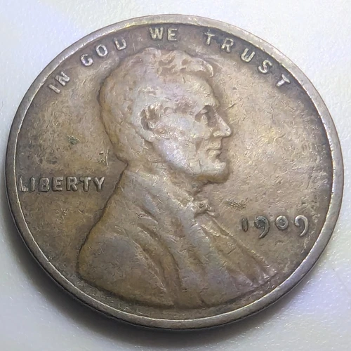 1909 No VDB Lincoln Cent Wheat Penny G+