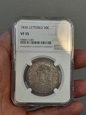 1836 Capped Bust Half Dollar Lettered Edge NGC VF35