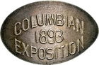 1893 Chicago World's Columbian Expo Elongated 1892 Barber Dime NGC AU58 M&D-1C