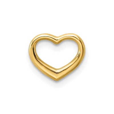 14k Gelbgold poliert Mini schwebendes Herz Dia