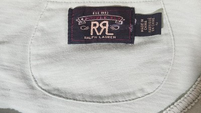 Ralph Lauren Double RL RRL Embroidered Long Sleeve Cotton Henley Shirt Womens