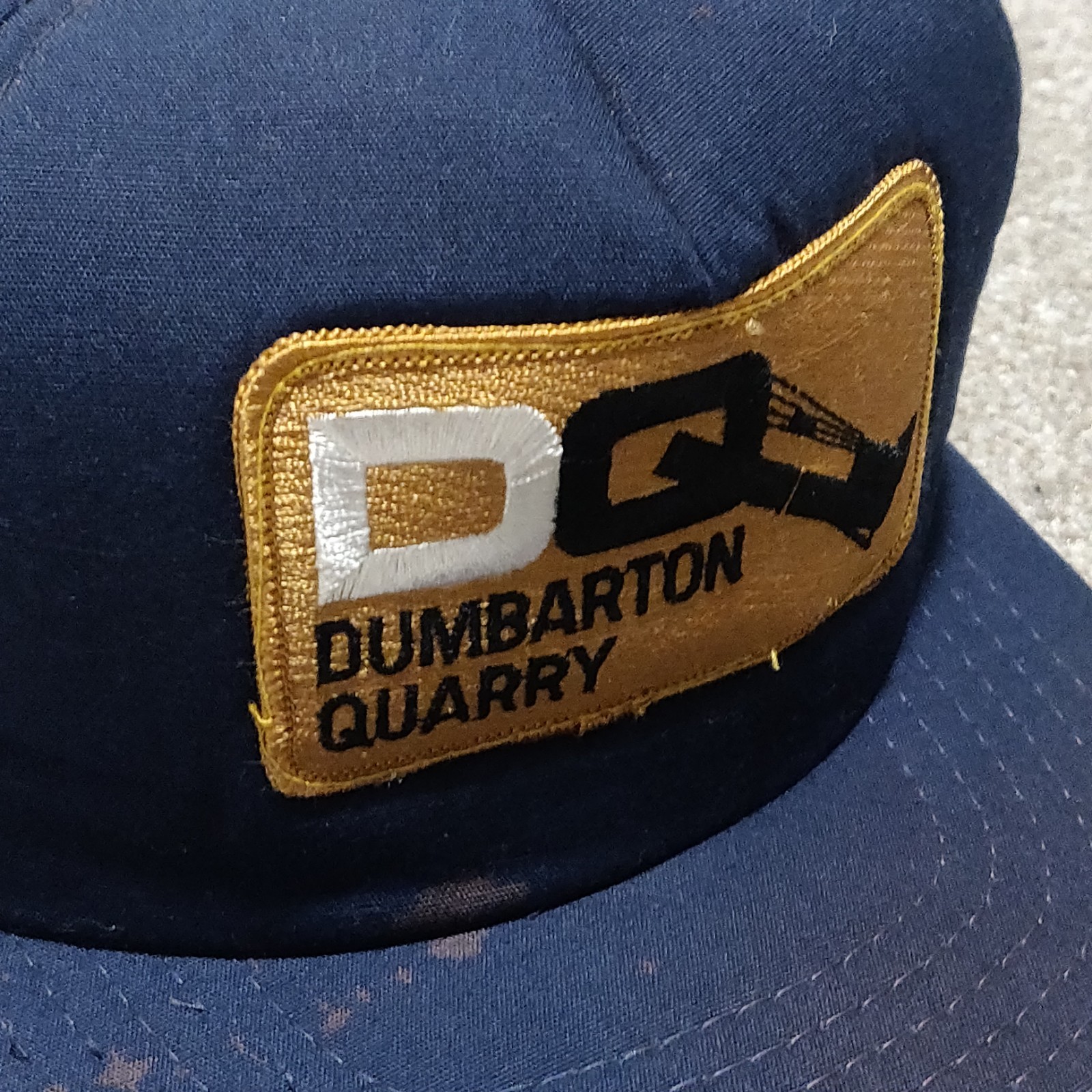 Vtg Dumbarton Quarry Patch Adjustable Snapback Ca… - image 3