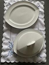 Thomas Geschirrset -Käseplatte mit Deckel 22cmx17.5cm - Platte Groß 24cmx19cm 