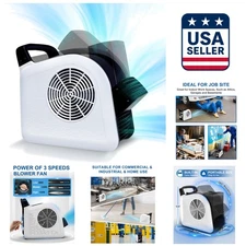 12" Portable Air Mover Blower Fan - Powerful High Velocity for Drying & Cooling