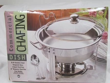 NIB Seville Classics 4 qt. COMMERCIAL CHAFING DISH Model 14009 18/10 Stainless