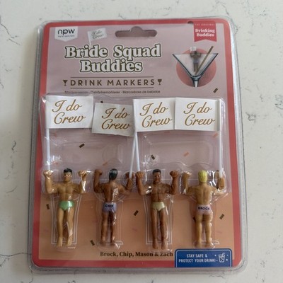 I Do Crew Bride Squad Buddies Glass Decorations 4pc Set