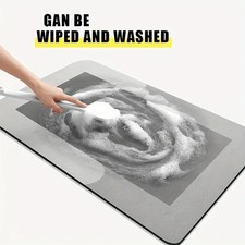 Diatomaceous Earth Bath Mat Super Absorbent Non Slip Fast Drying Soft Floor Mat