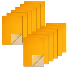 12 Pcs Self Adhesive Felt Sheets, Yellow Felt Sheet with Adhesive Backing, 8 x 1