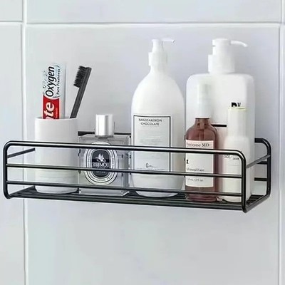 Schwebendes Wandregal Metall Organizer Bad Küche Aufbewahrung Regal Dusche Halter
