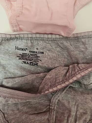 7 pair. of Hanes/Cat & Jack Girls Briefs, Multi-Colors, Size 12 - Picture 4 of 6