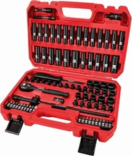1/4 inch Drive Impact Socket Set 83 Piece CR-V Mechanics Tool Set with Adapter