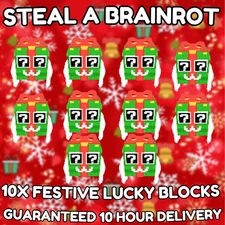 💸🔥10X FESTIVE LUCKY BLOCKS🔥💸 - STEAL A BRAINROT CHEAP!⚡💸