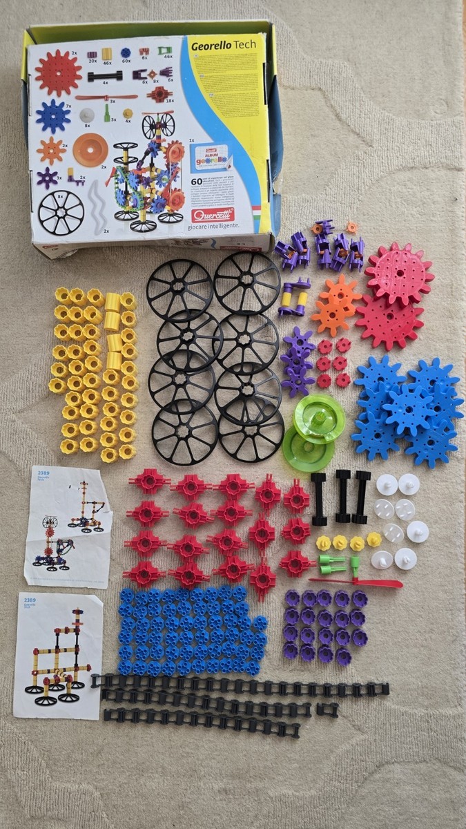 Quercetti- Georello Basic Mechanics Gioco di Costruzione, Multicolore, 2332, 3