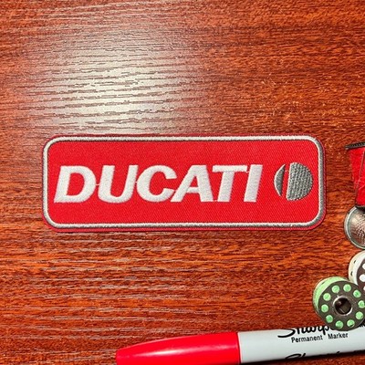 Ducati Patch Italian Motorcycle Moto Touring Biker Embroidered Iron On 1x5x4.5''
