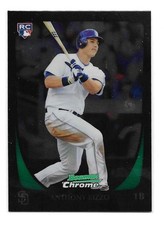 2011 Anthony Rizzo Bowman Chrome Rookie Card RC Padres Cubs. rookie card picture