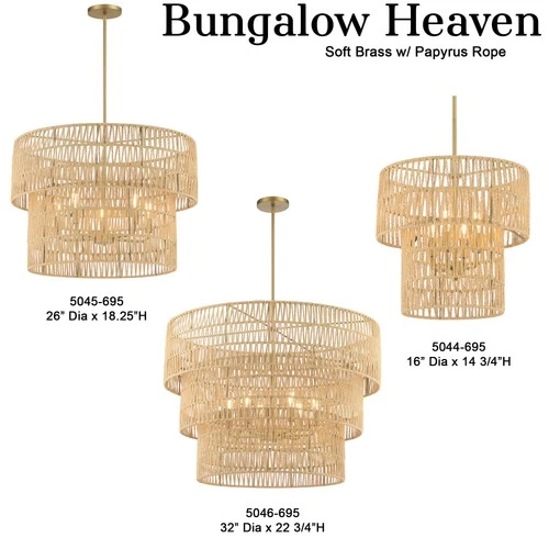 Minka Lavery 5045 Bungalow Heaven 5 Light 26"W Multi Light - Brass - Picture 7 of 12