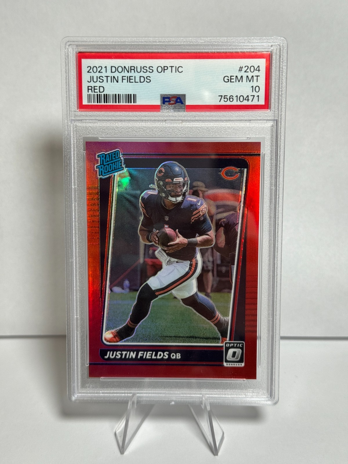 Justin Fields Panini Donruss Optic #204 Red