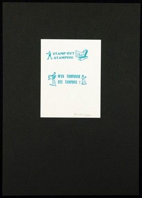 Fluxus. ''Stamp out Stamping'' 1979. George BRECHT (1926-2008 USA), handsigniert