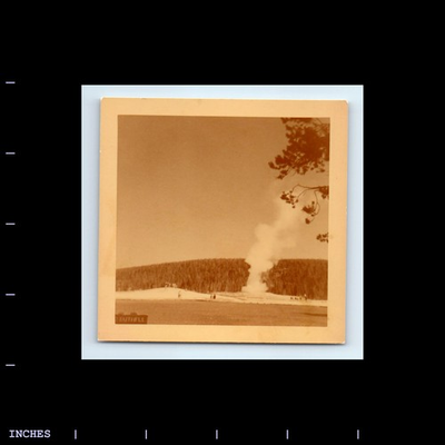 #ad #ad Square Color Photo OLD FAITHFUL GEYSER 1950 LANDSCAPE $14.00