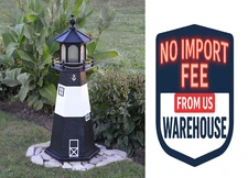 Amish Made Wood Garden Lighthouse -Tybee Island 2 Foot Standard ElectricLighting