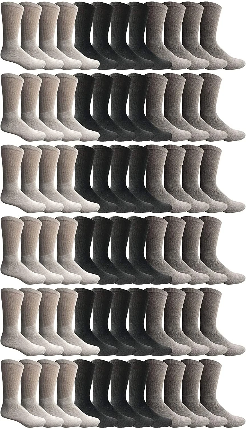 240 Units of Women's Sports Crew Socks, Size 9-11, Assorted - Womens Crew Sock