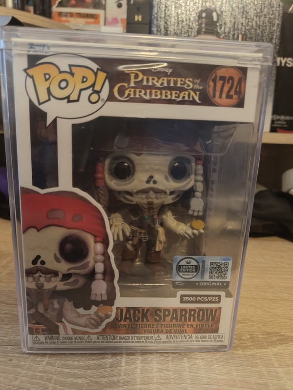 Funko Pop! Pirates Of The Caribbean Jack Sparrow Skeleton #1724 LE