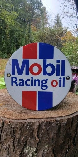 Mobil Racing Oil vintage retro Advertising porcelain sign