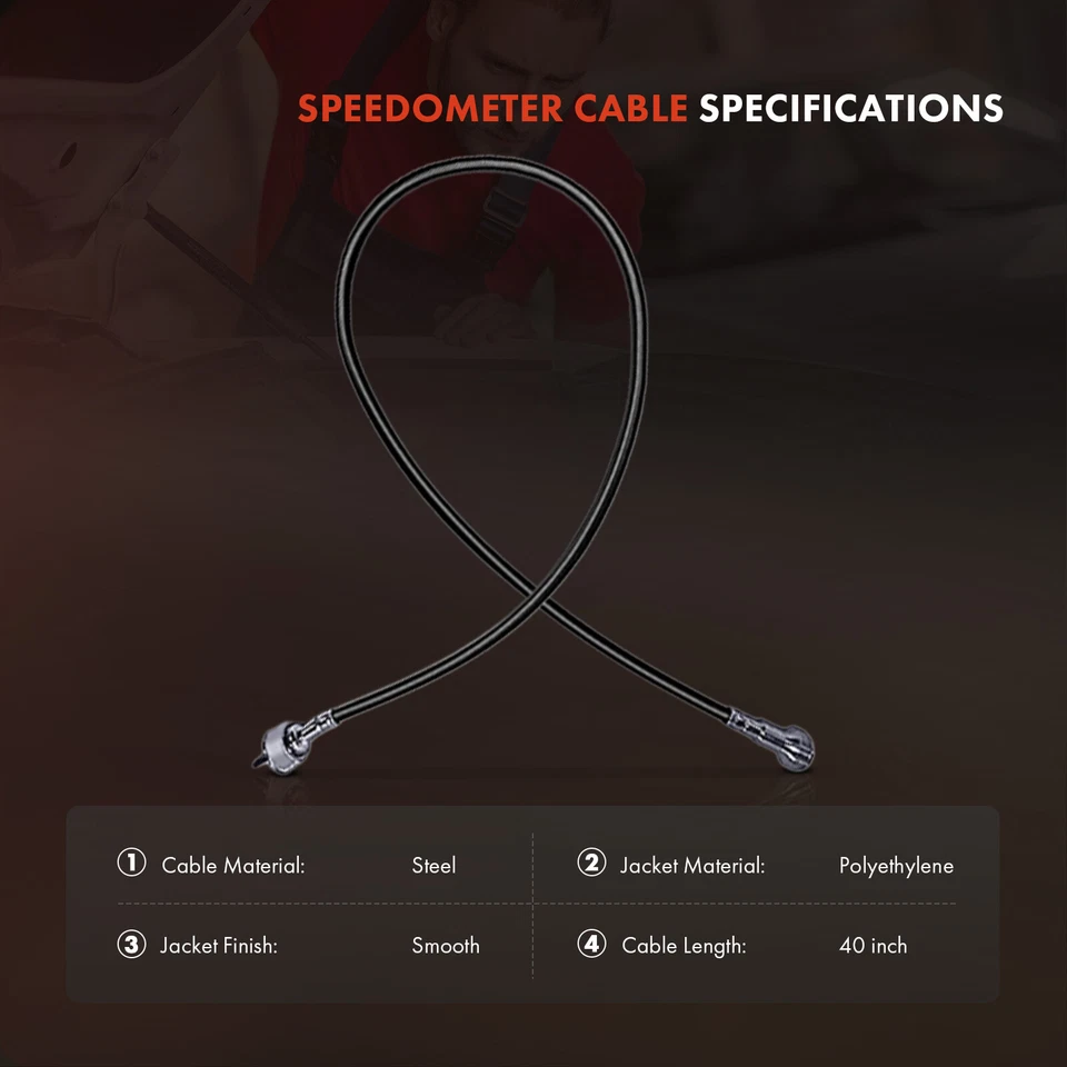 Cable de velocímetro de 40 pulgadas para GMC C15 K15 Sprint Jimmy Buick Skyhawk Pontiac Olds Foto 4 de 4