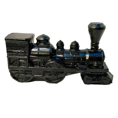 Carved Coal Car Train Steam Engine Locomotive 6.5  Felt Bottom Vintage Figurine