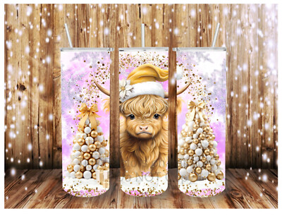 Highland Cow 20 oz tumbler, CHOICE, Custom, stainless steel, nature, farm, gift