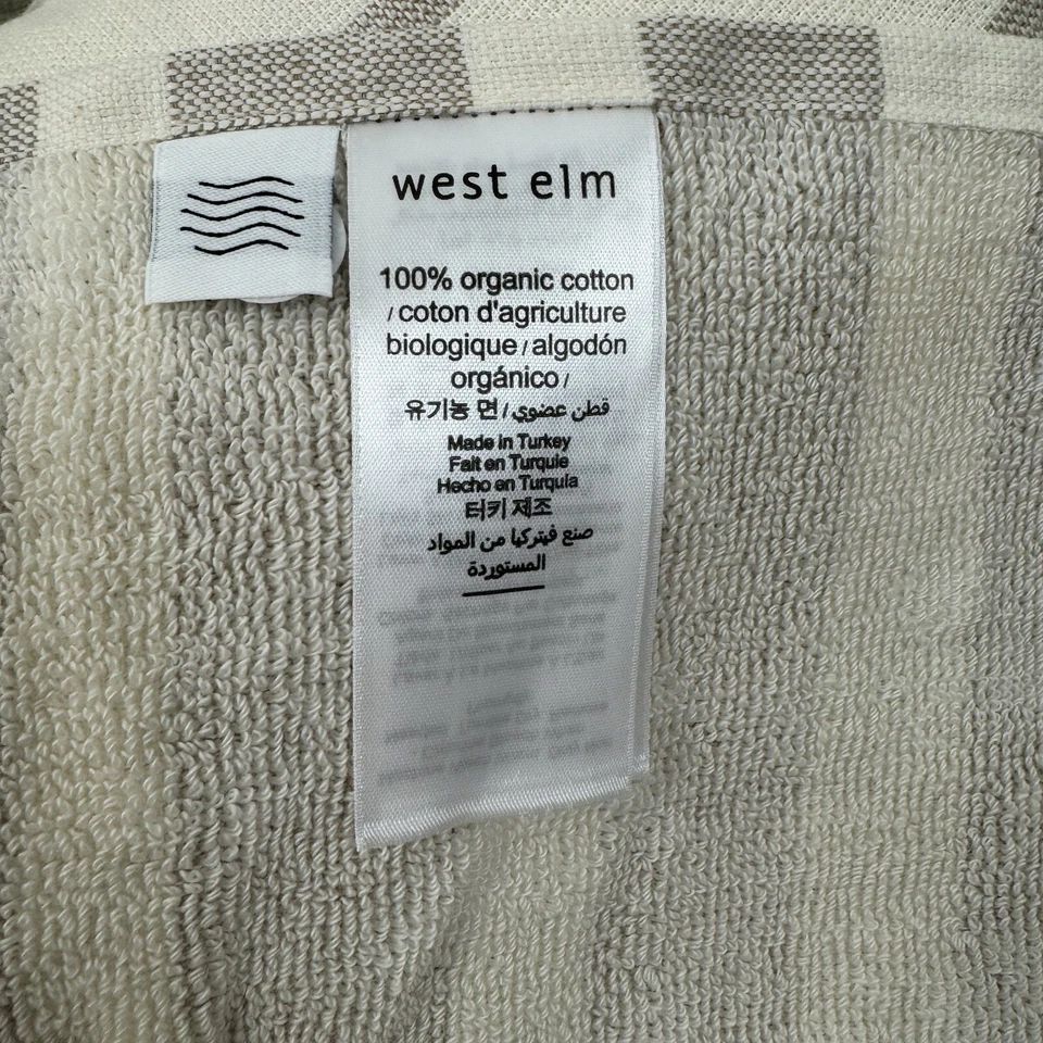 Toalla de playa West Elm Cerdeña en color arena multi 40”x70” algodón orgánico a rayas Foto 4 de 4