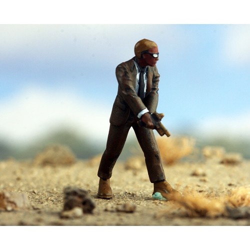 Modelo estereoscópico de personaje utilería escena miniatura dúo del Servicio Secreto de Estados Unidos 1/72 - Imagen 5 de 6