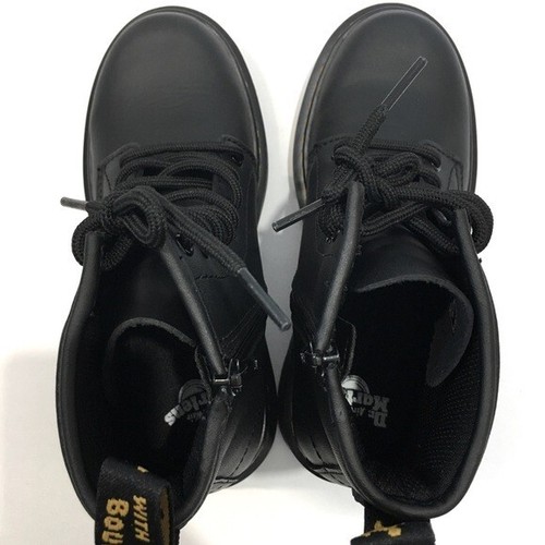 Stivaletti Dr. Martens Junior 1460 in morbida pelle T stringati neri - Foto 8 di 15
