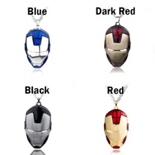 Iron Man Face Large Necklace Marvel Superhero Comics Jewelry Pendant