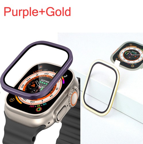 1/2PCS Metal Screen Protector Case Tempered Glass For Apple Watch Ultra 49mm - Zdjęcie 40 z 47