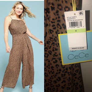 leopard wide leg jumpsuit