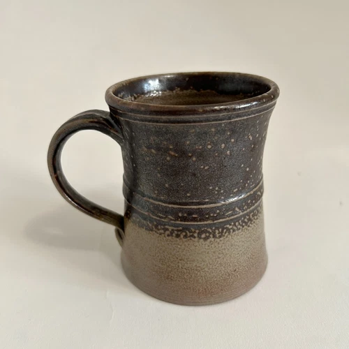 Jamestown pottery Hand Thrown Coffee Mug Tea Cup Brown Glaze Studio Art Signed