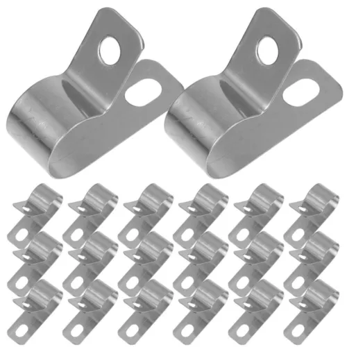  20 Pcs Stainless Steel Wire Clamp Mounting Clip for Management Cable